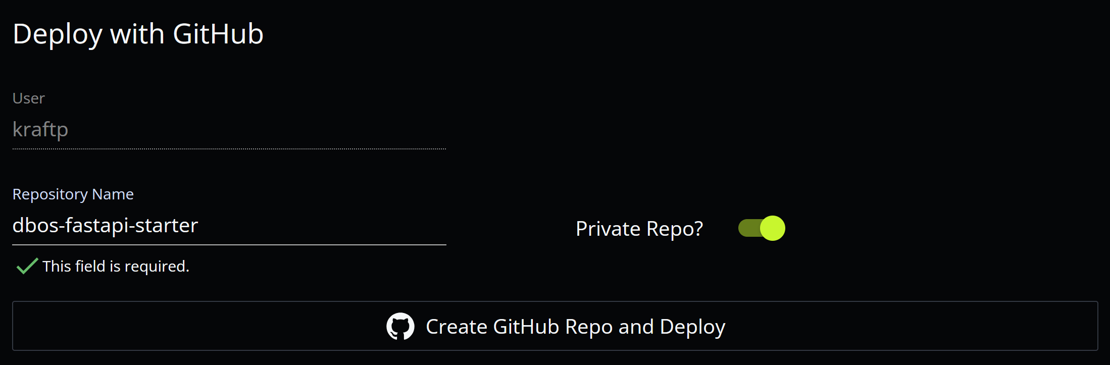 Deploy with GitHub