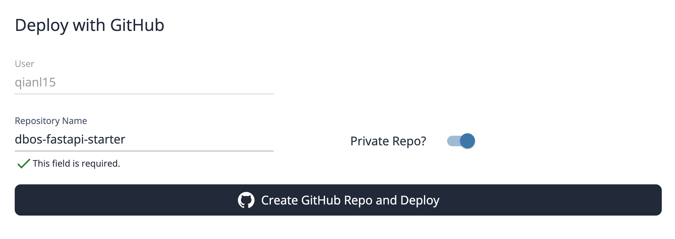 Deploy with GitHub