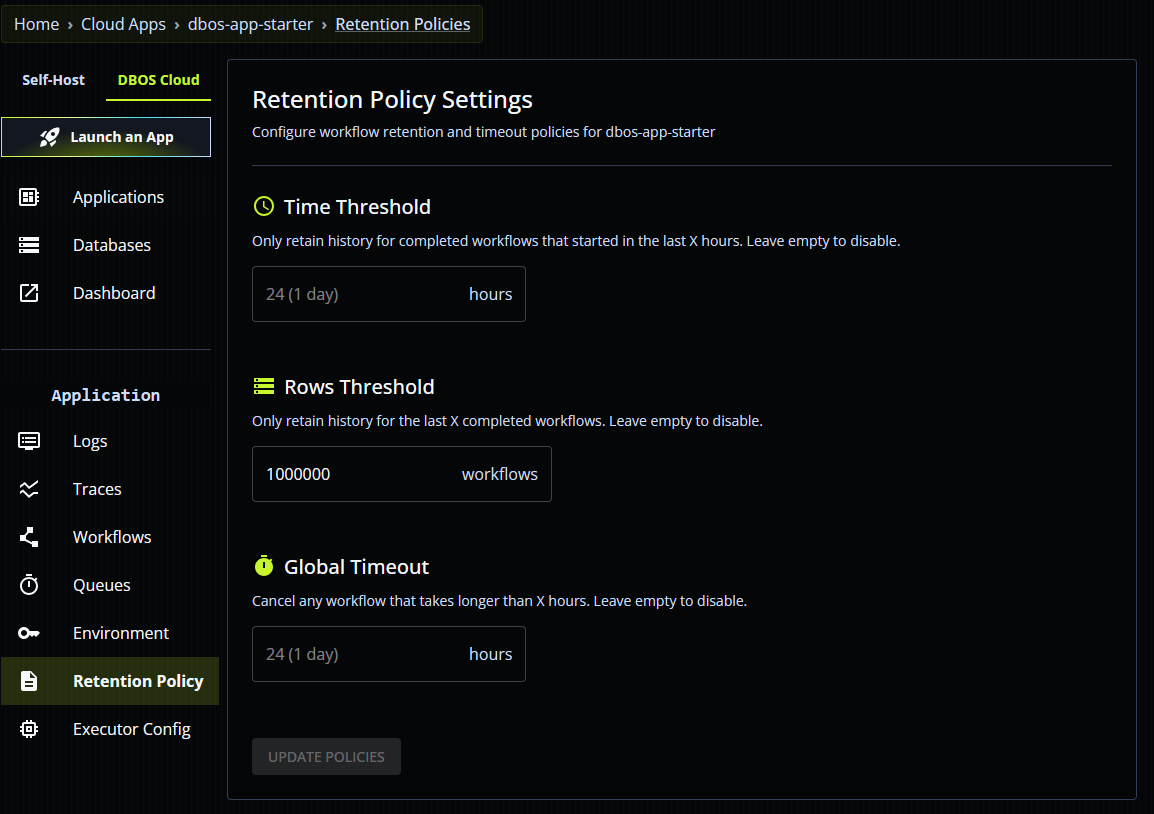 Retention Page