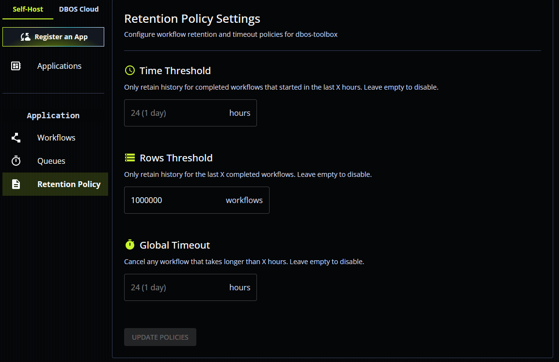 Retention Page
