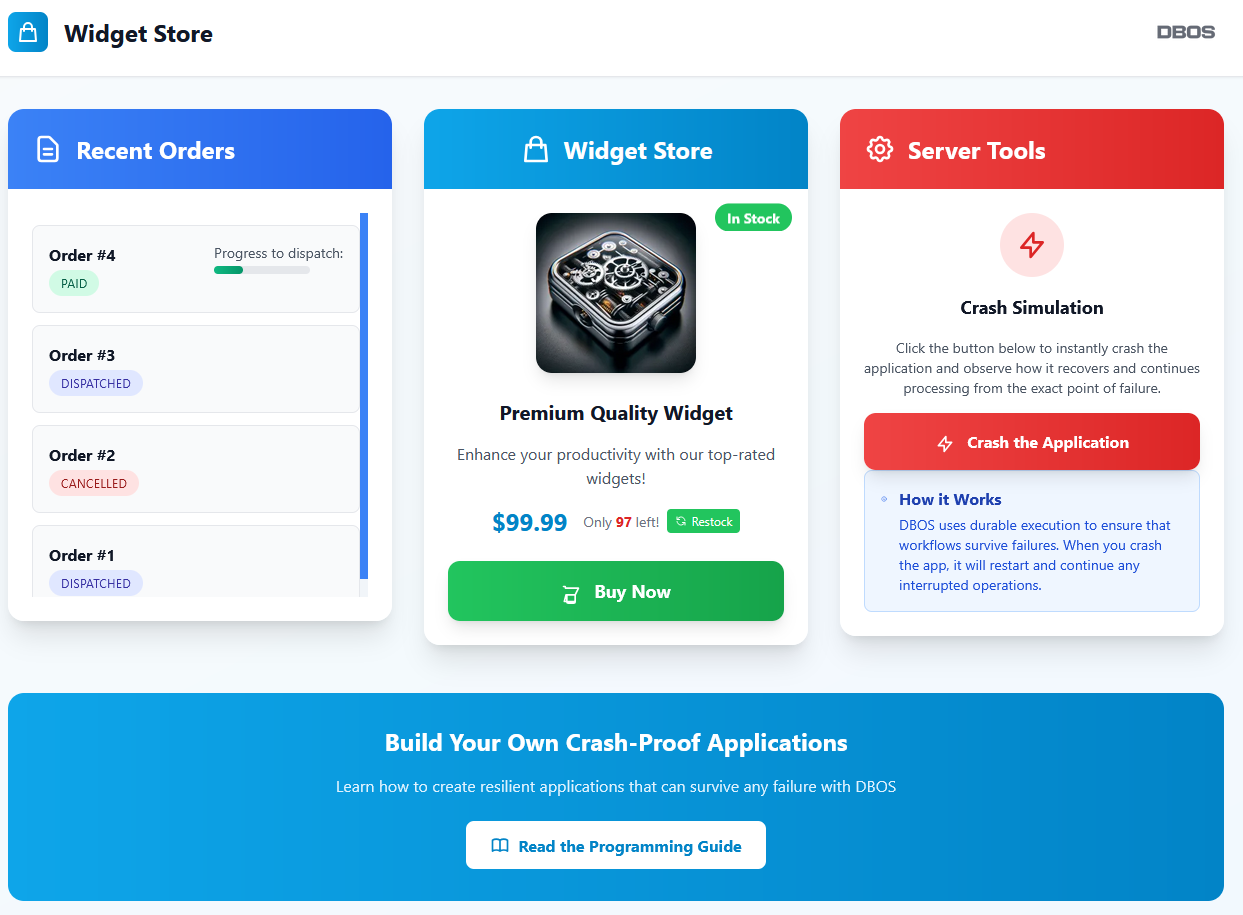 Widget store UI